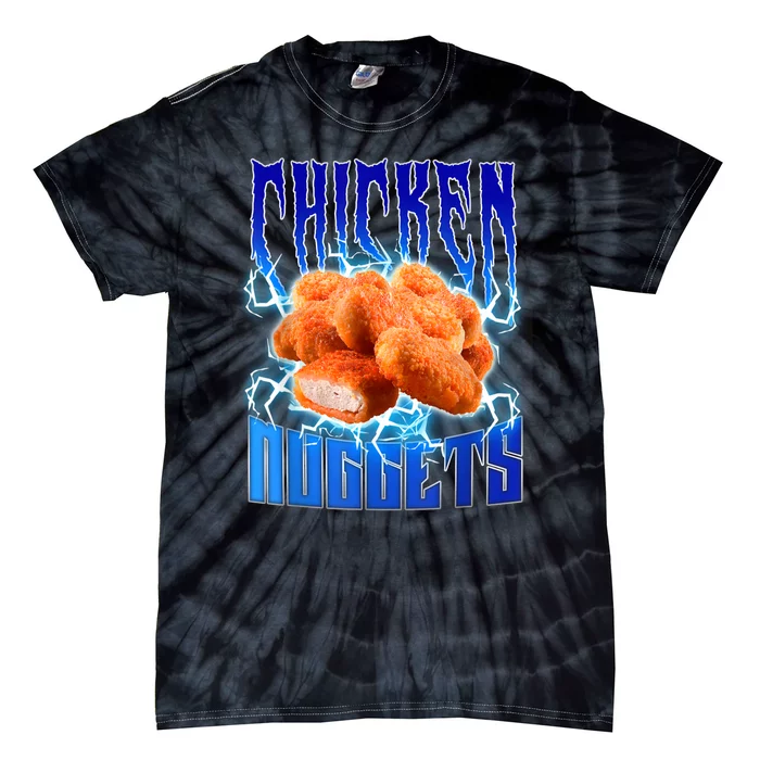 Chicken Nuggets Heavy Metal Funny Chicken Nuggets Lover Tie-Dye T-Shirt