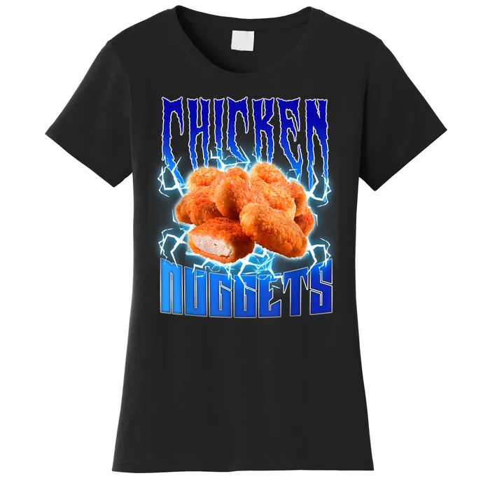 Chicken Nuggets Heavy Metal Funny Chicken Nuggets Lover Women's T-Shirt