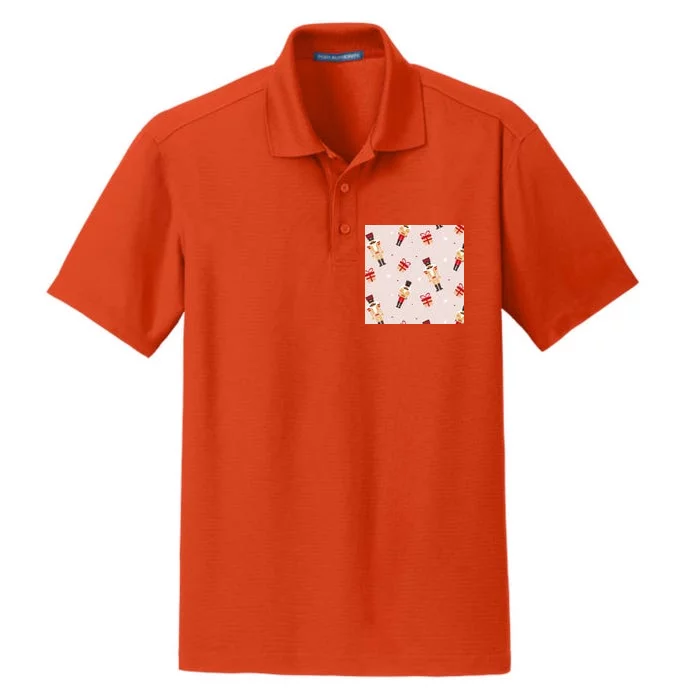 Christmas Nutcracker Holiday Dry Zone Grid Performance Polo