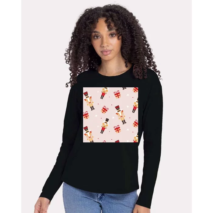 Christmas Nutcracker Holiday Womens Cotton Relaxed Long Sleeve T-Shirt