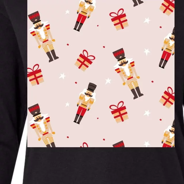 Christmas Nutcracker Holiday Womens Cotton Relaxed Long Sleeve T-Shirt