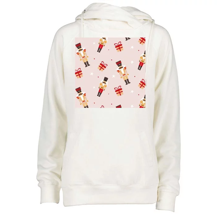 Christmas Nutcracker Holiday Womens Funnel Neck Pullover Hood