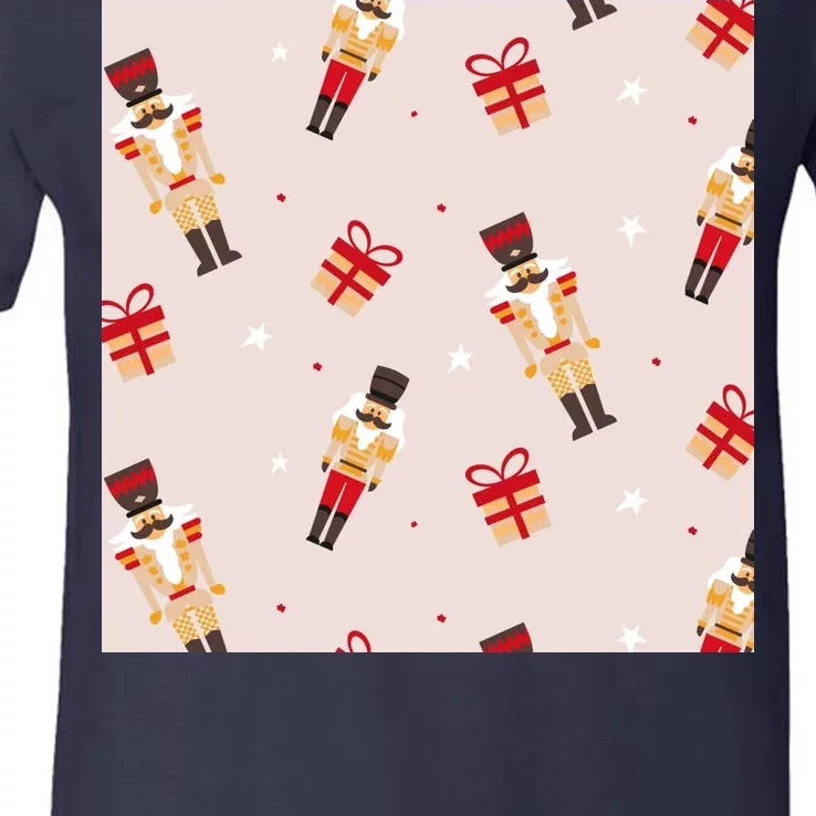 Christmas Nutcracker Holiday V-Neck T-Shirt