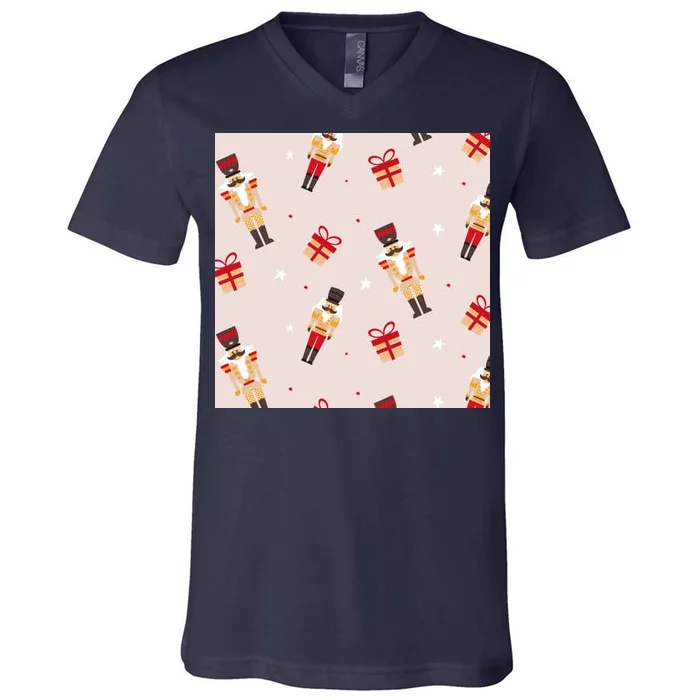 Christmas Nutcracker Holiday V-Neck T-Shirt