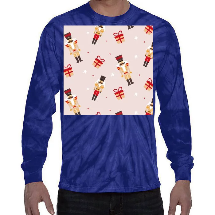 Christmas Nutcracker Holiday Tie-Dye Long Sleeve Shirt