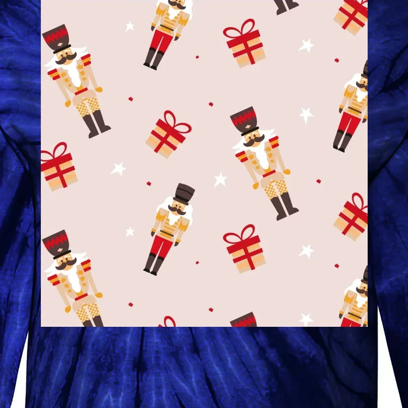 Christmas Nutcracker Holiday Tie-Dye Long Sleeve Shirt