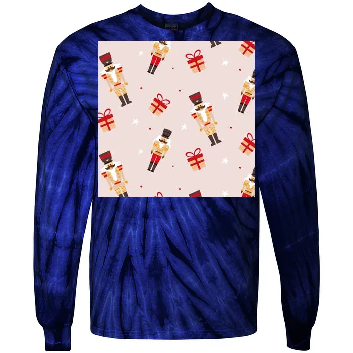 Christmas Nutcracker Holiday Tie-Dye Long Sleeve Shirt