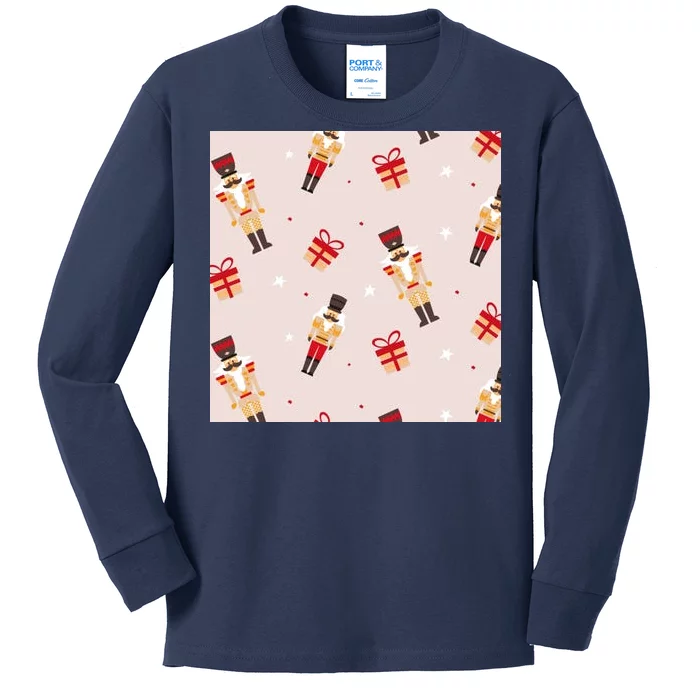 Christmas Nutcracker Holiday Kids Long Sleeve Shirt