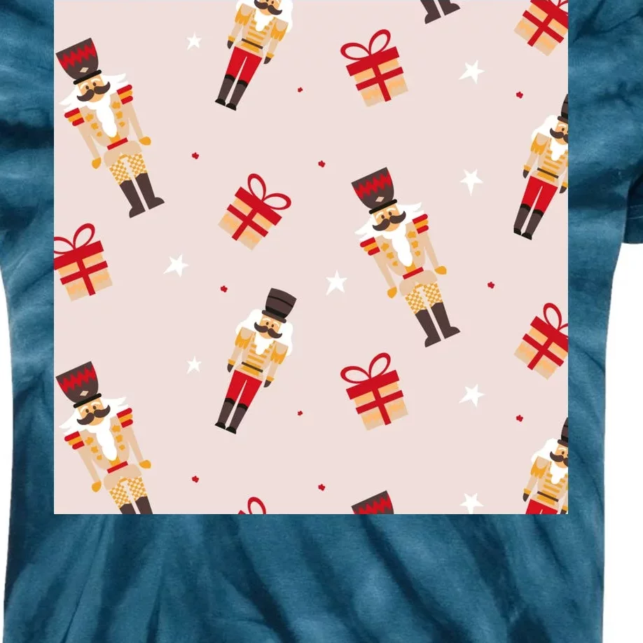 Christmas Nutcracker Holiday Kids Tie-Dye T-Shirt