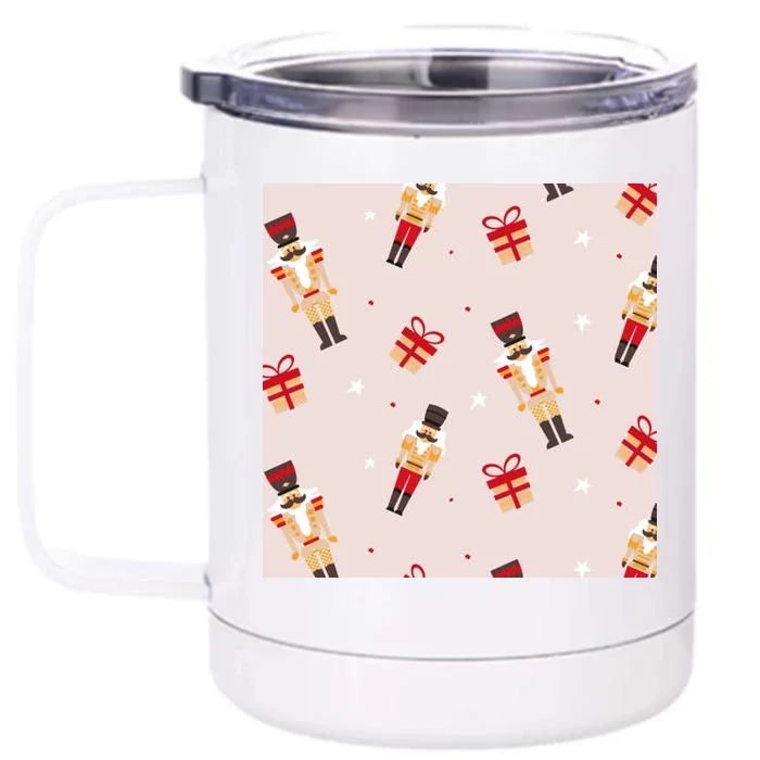 Christmas Nutcracker Holiday Front & Back 12oz Stainless Steel Tumbler Cup