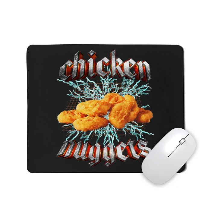 Chicken Nuggets Heavy Metal Hardcore Music Mousepad