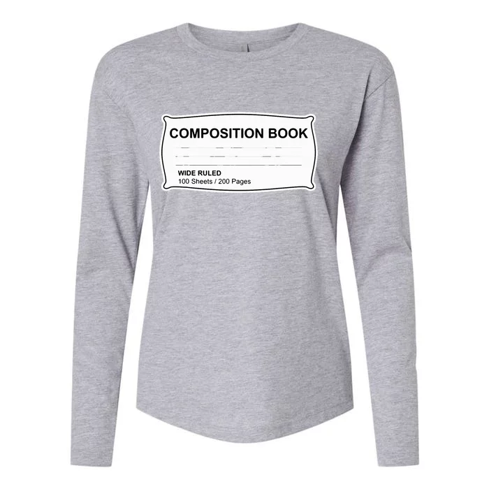 Composition Notebook Halloween Costume Couples Fancy Dress Womens Cotton Relaxed Long Sleeve T-Shirt