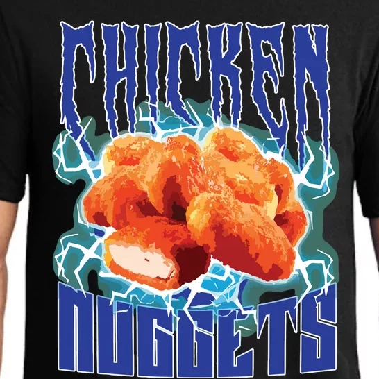 Chicken Nuggets Heavy Metal Funny Chicken Nuggets Lover Pajama Set