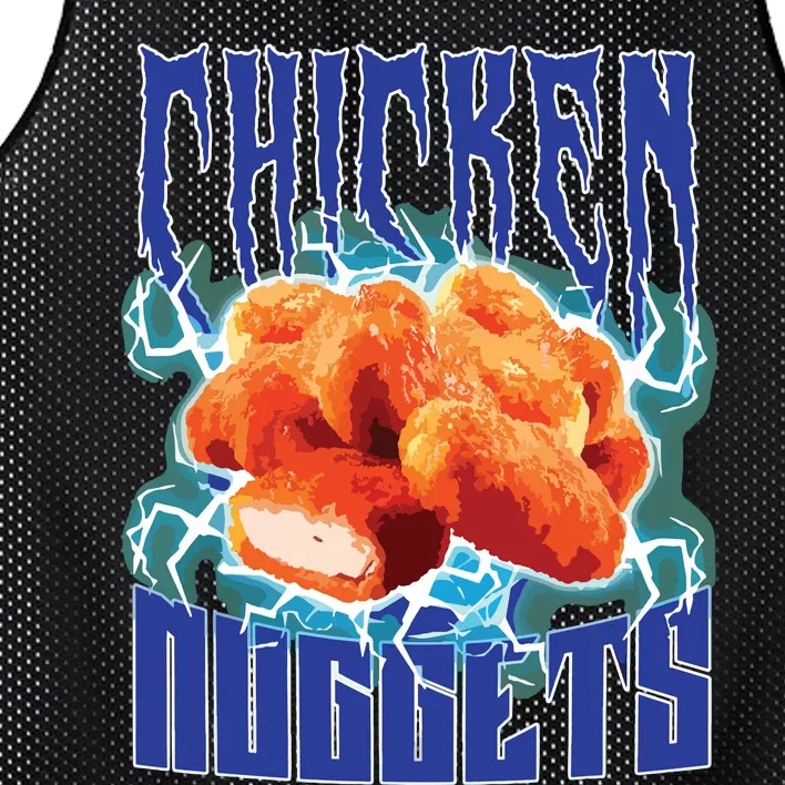 Chicken Nuggets Heavy Metal Funny Chicken Nuggets Lover Mesh Reversible Basketball Jersey Tank