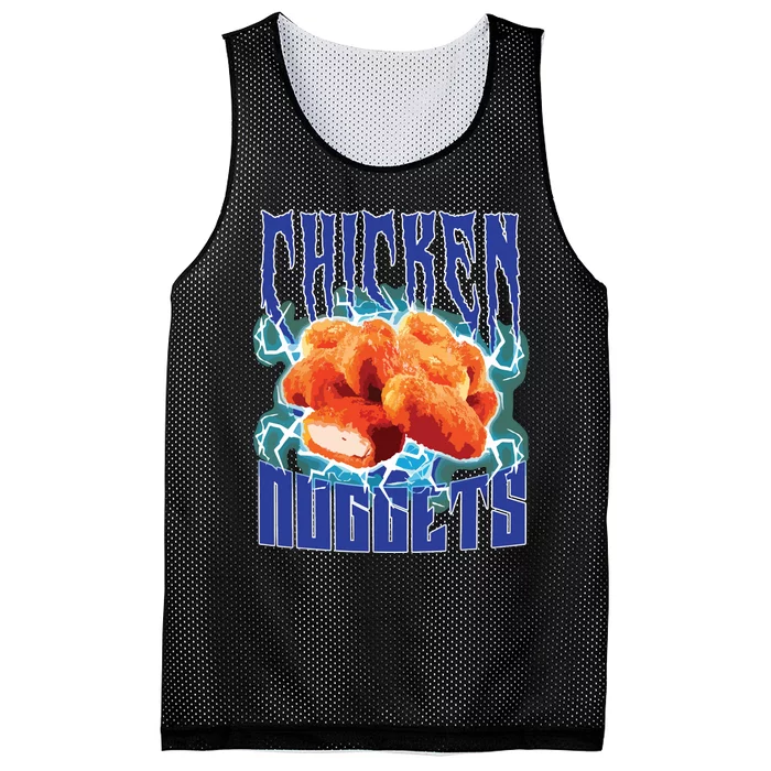 Chicken Nuggets Heavy Metal Funny Chicken Nuggets Lover Mesh Reversible Basketball Jersey Tank