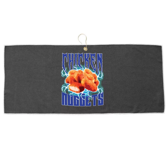 Chicken Nuggets Heavy Metal Funny Chicken Nuggets Lover Large Microfiber Waffle Golf Towel