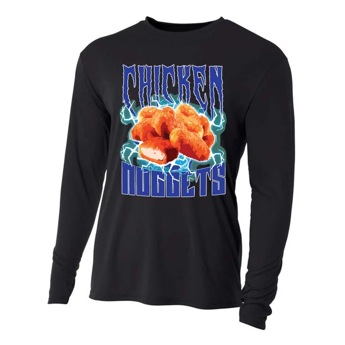 Chicken Nuggets Heavy Metal Funny Chicken Nuggets Lover Cooling Performance Long Sleeve Crew