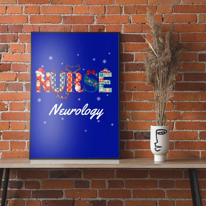 Christmas Nurse Holiday Scrubs Neurology Neuro Gift Poster