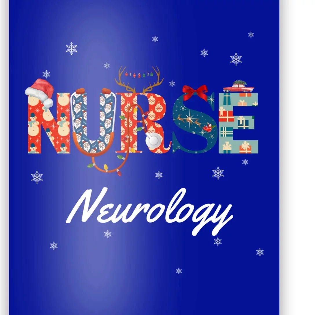 Christmas Nurse Holiday Scrubs Neurology Neuro Gift Poster