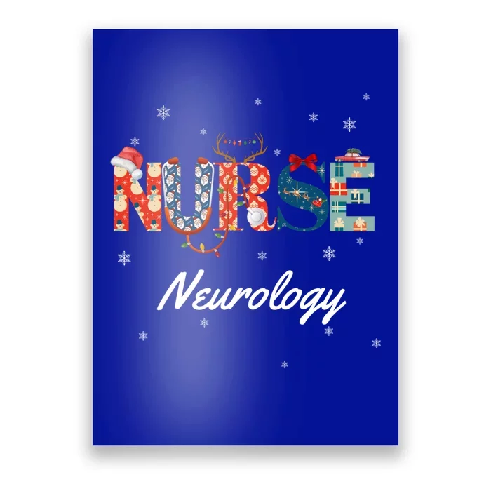 Christmas Nurse Holiday Scrubs Neurology Neuro Gift Poster