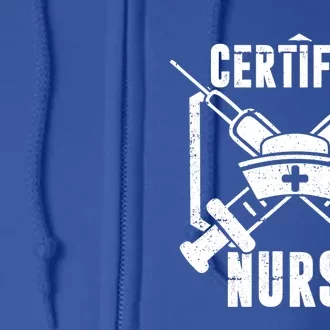 Certified Nurse Hero Cool Gift Full Zip Hoodie