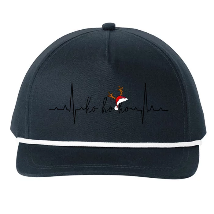 Christmas Nurse Heartbeat Nursing Health Care Snapback Five-Panel Rope Hat