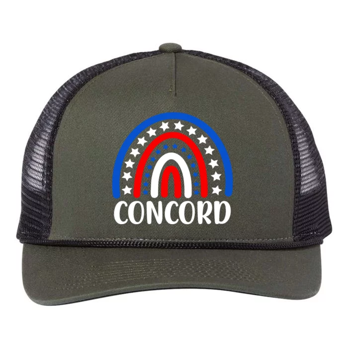 Concord New Hampshire Gift I Love Concord Usa Cool Gift Retro Rope Trucker Hat Cap