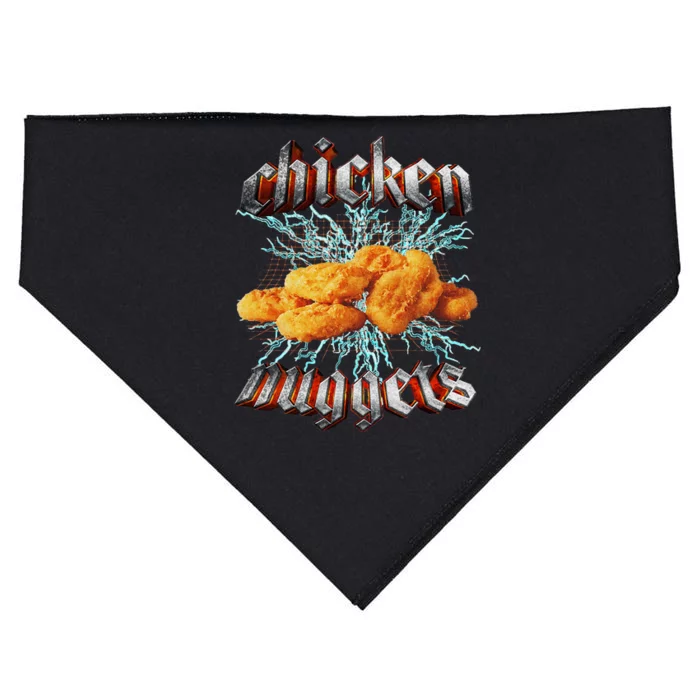 Chicken Nuggets Heavy Metal World Hardcore Music USA-Made Doggie Bandana