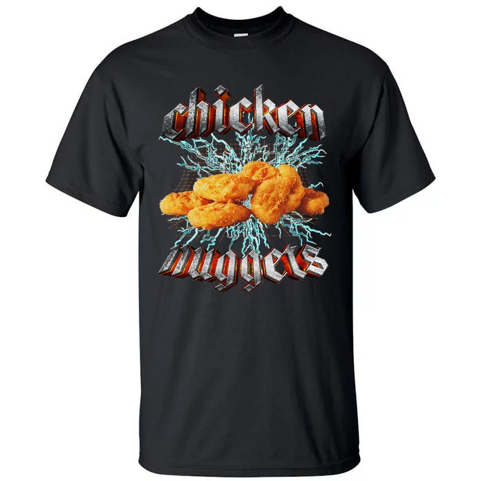 Chicken Nuggets Heavy Metal World Hardcore Music Tall T-Shirt