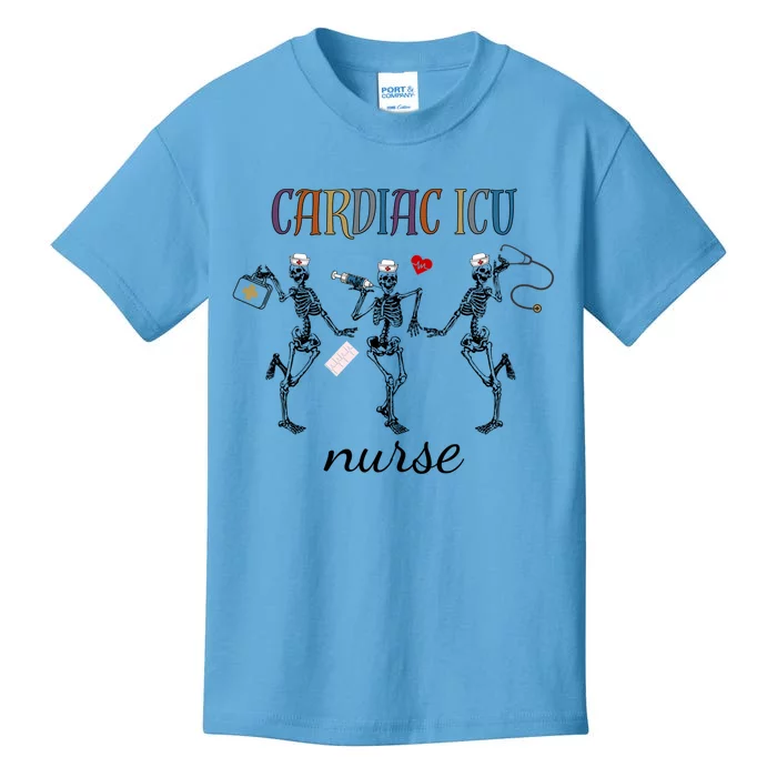 Cvicu Nurse Halloween Funny New Nurse Week Dancing Skeleton Gift Kids T-Shirt