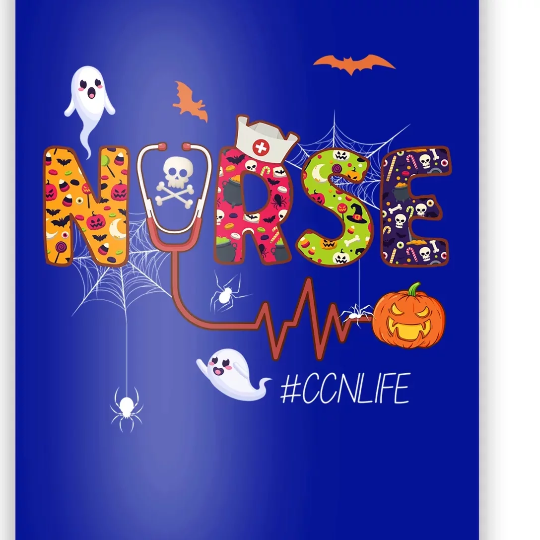 Ccn Nurse Halloween Ghost Spider Critical Care Nursing Gift Poster