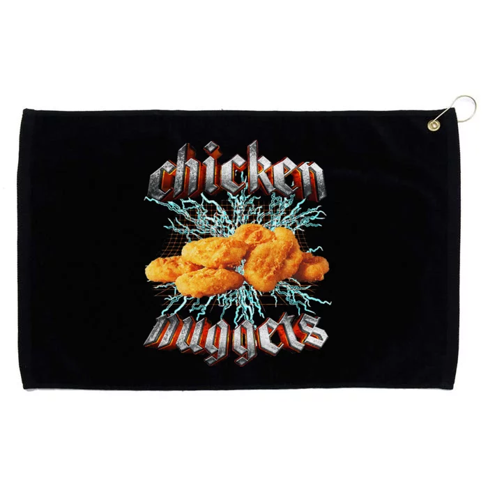 Chicken Nuggets Heavy Metal Hardcore Music Grommeted Golf Towel