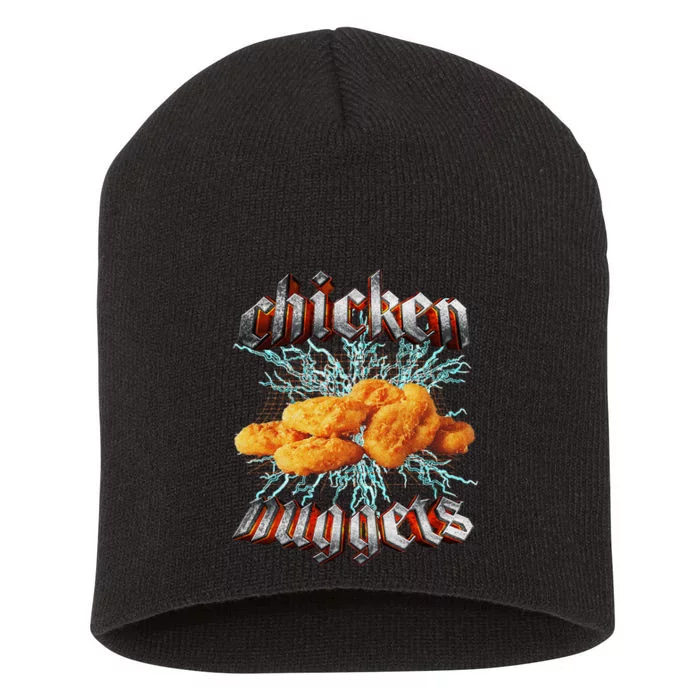 Chicken Nuggets Heavy Metal Hardcore Music Short Acrylic Beanie