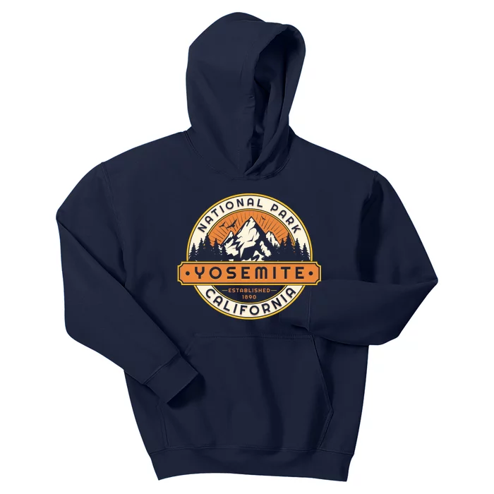 California Nature Hiking Outdoors Gift Yosemite National Park Kids Hoodie