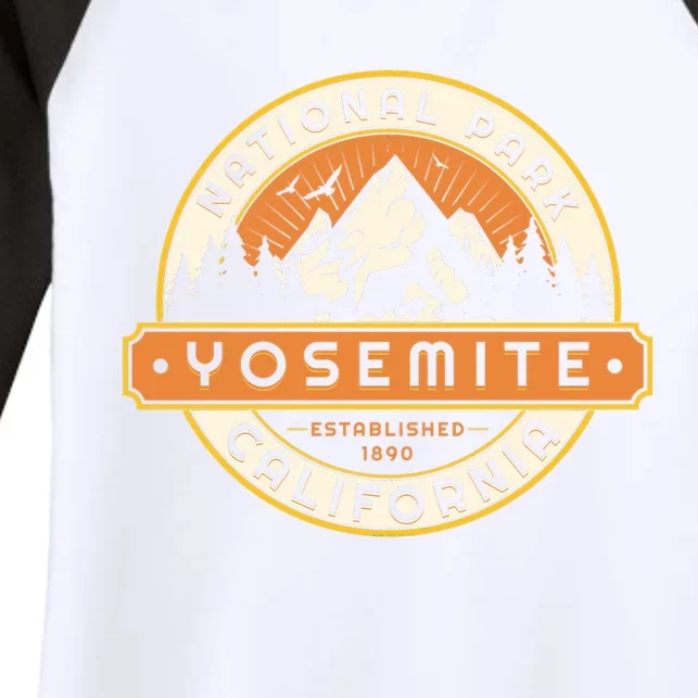 California Nature Hiking Outdoors Gift Yosemite National Park Women's Tri-Blend 3/4-Sleeve Raglan Shirt