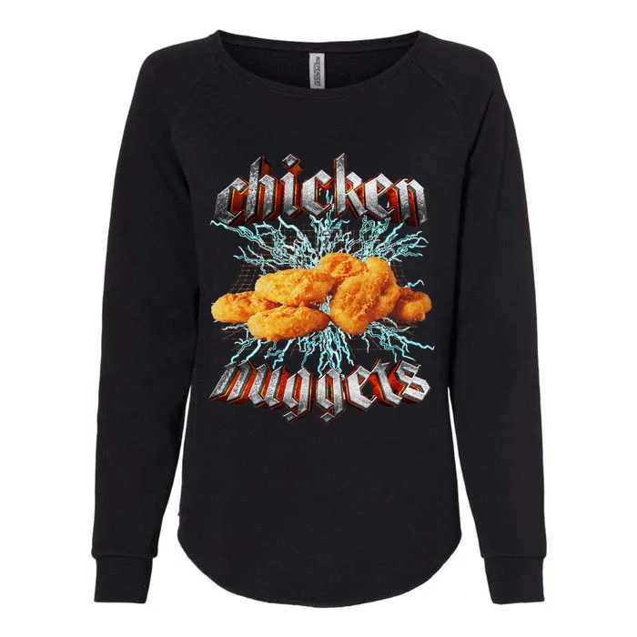 Chicken Nuggets Heavy Metal Womens California Wash Sweatshirt