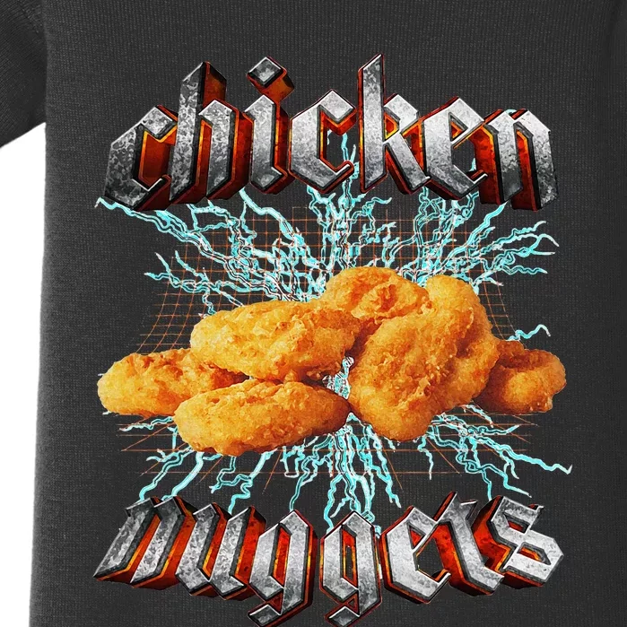 Chicken Nuggets Heavy Metal Baby Bodysuit