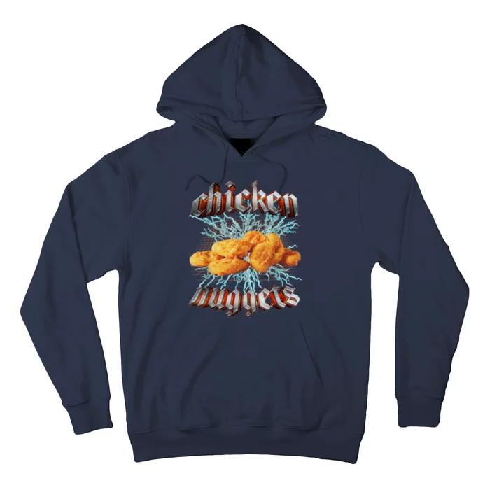 Chicken Nuggets Heavy Metal Funny Hoodie