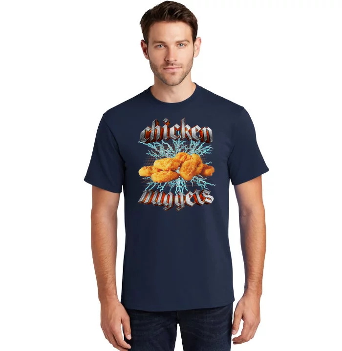 Chicken Nuggets Heavy Metal Funny Tall T-Shirt