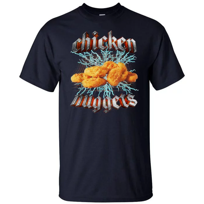 Chicken Nuggets Heavy Metal Funny Tall T-Shirt