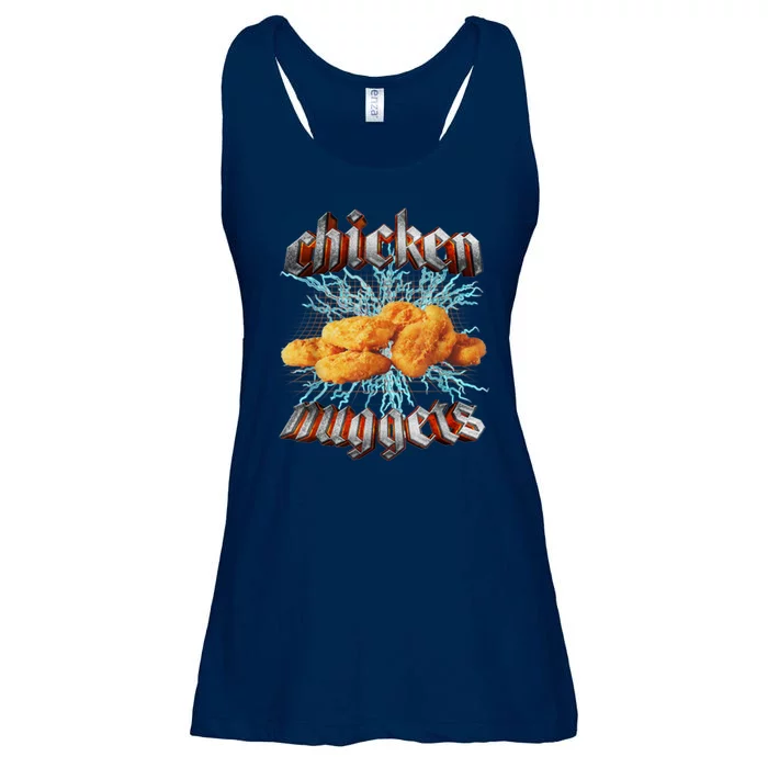 Chicken Nuggets Heavy Metal Funny Ladies Essential Flowy Tank