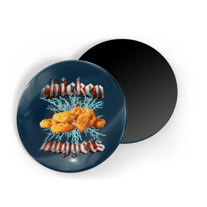 Chicken Nuggets Heavy Metal Funny Magnet