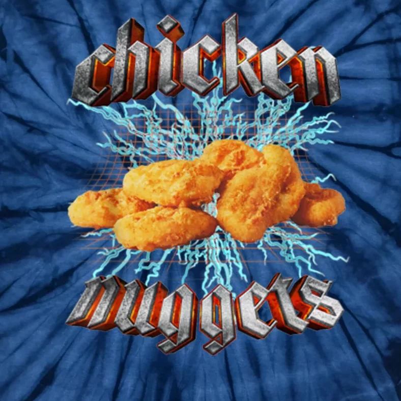 Chicken Nuggets Heavy Metal Funny Tie-Dye T-Shirt