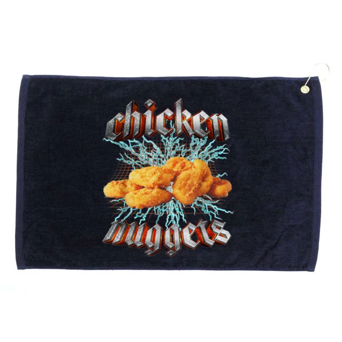 Chicken Nuggets Heavy Metal Funny Grommeted Golf Towel