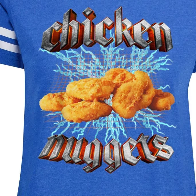 Chicken Nuggets Heavy Metal Funny Enza Ladies Jersey Football T-Shirt