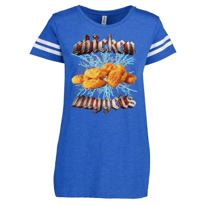 Chicken Nuggets Heavy Metal Funny Enza Ladies Jersey Football T-Shirt