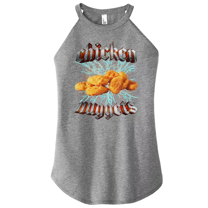 Chicken Nuggets Heavy Metal Funny Women’s Perfect Tri Rocker Tank