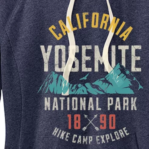 California Nature Hiking Outdoors Yosemite National Park Women's Fleece Hoodie