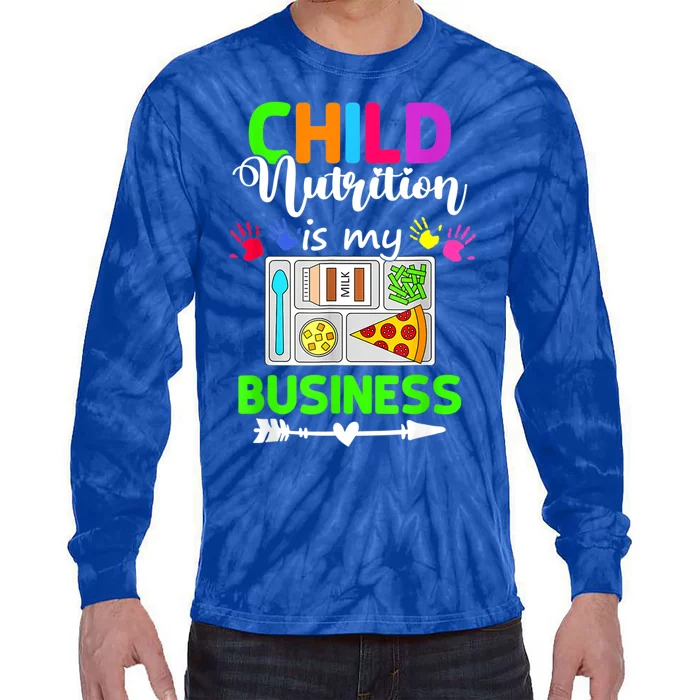 Child Nutrition Is My Business Cafeteria Worker Lunch Lady Tie-Dye Long Sleeve Shirt