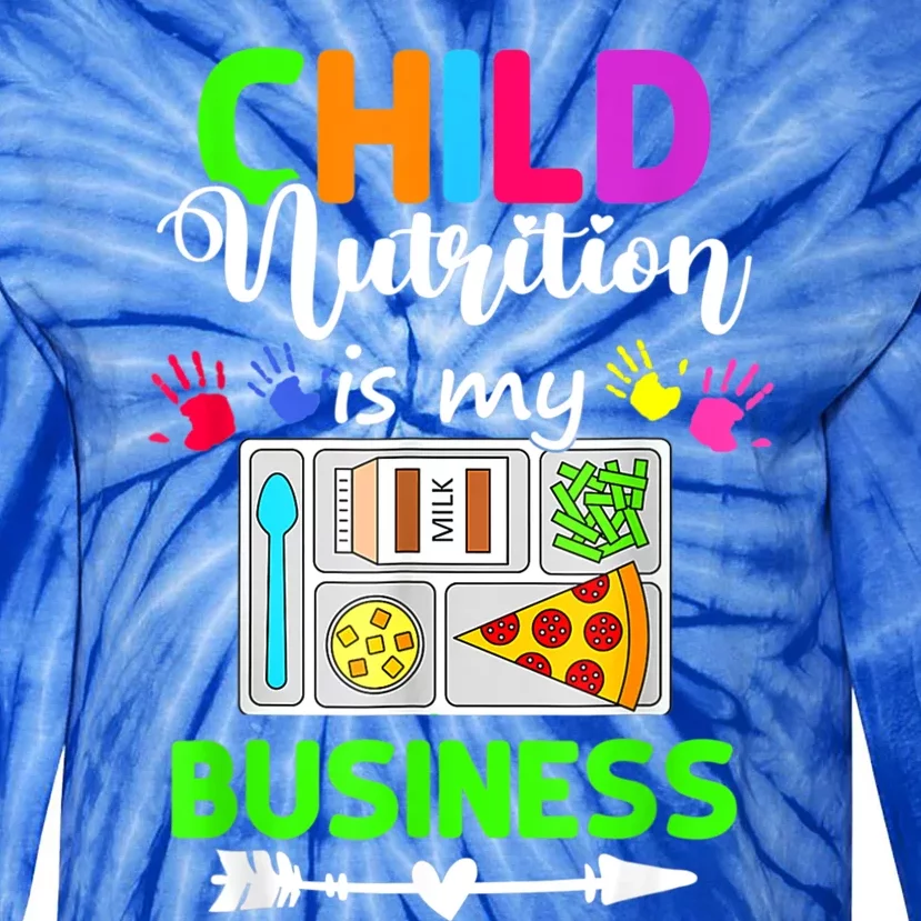 Child Nutrition Is My Business Cafeteria Worker Lunch Lady Tie-Dye Long Sleeve Shirt